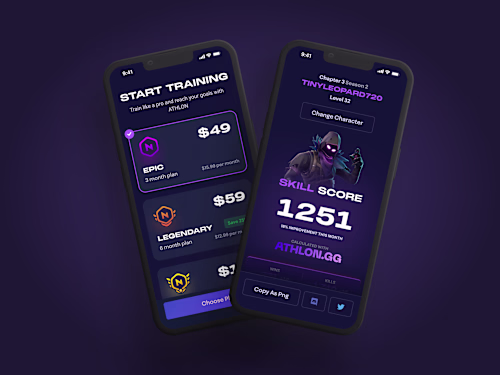 🎮 Training Platform for Fortnite Players UX/UI Design