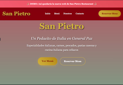San Pietro Restaurant Website Template