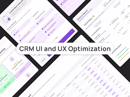 Optimizing UI and UX of Accounting SaaS / CRM