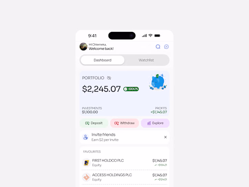Stocks Investment Mobile App Design