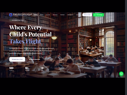 School Website Development: Admin Panel & Features Live Demo