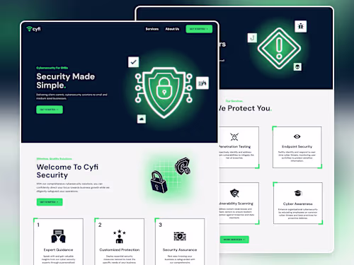 CyFi - Web Design + Development For A Cybersecurity Startup