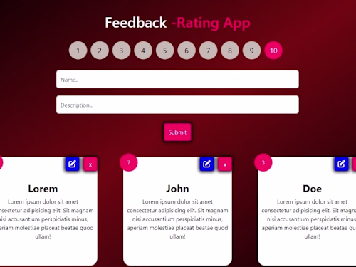 Feedback -Rating App