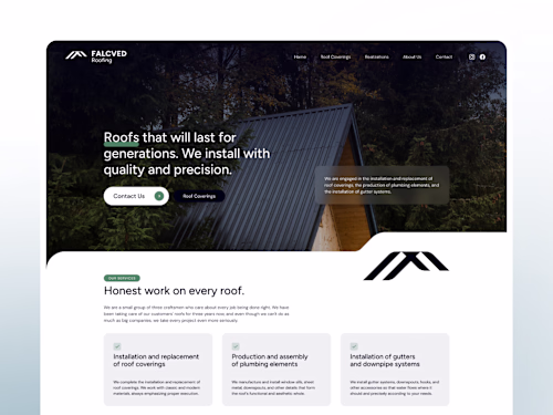 Professional Web Design and Development for a Roofing Specialist