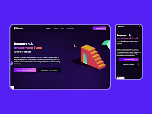 Nebulae Webflow website creation