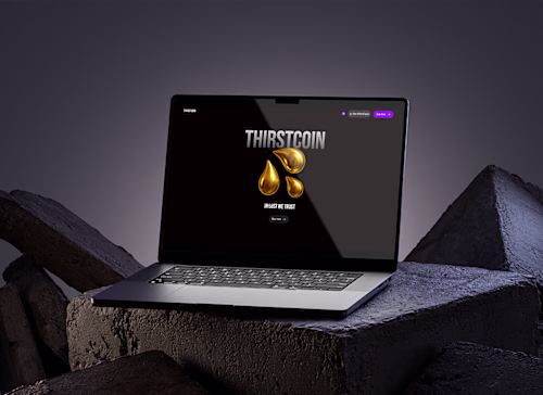 Thirstcoin Crypto Website Design in 1-hour