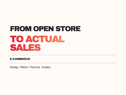 From open store to actual sales
