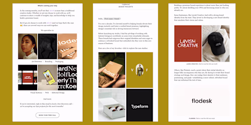 ARAN Creative Studio | Email workflow copy and strategy
