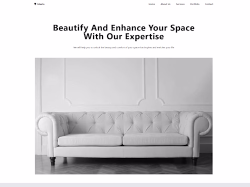 Interio Landing Page