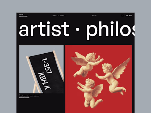 Kierkegaard Portfolio Website Template for Framer