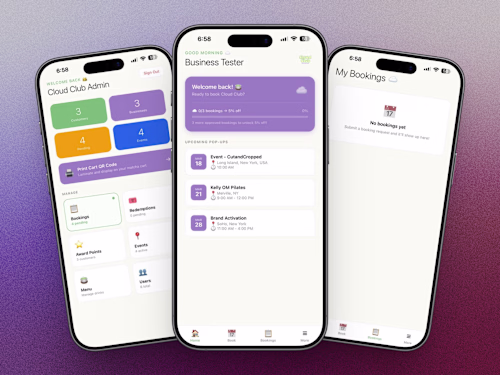 Cloud Club App — Admin Dashboard & Business Portal