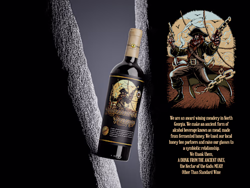 Blackbeard’s Revenge – Pirate-Themed Wine Label Design
