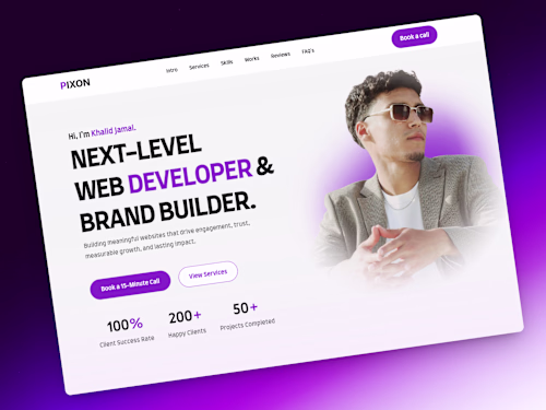 Pixon is a Framer portfolio template for web developers who ...