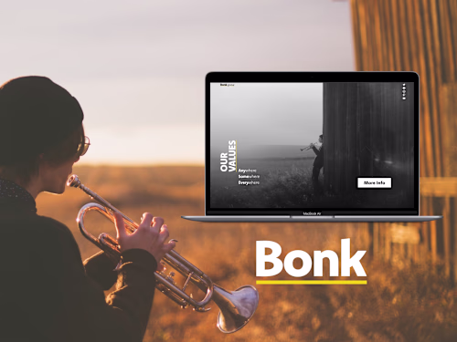 Bonk | Concept website for an online trumpet school