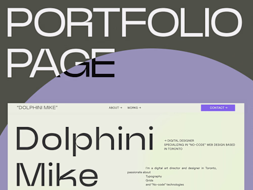 UI Design of the landing page