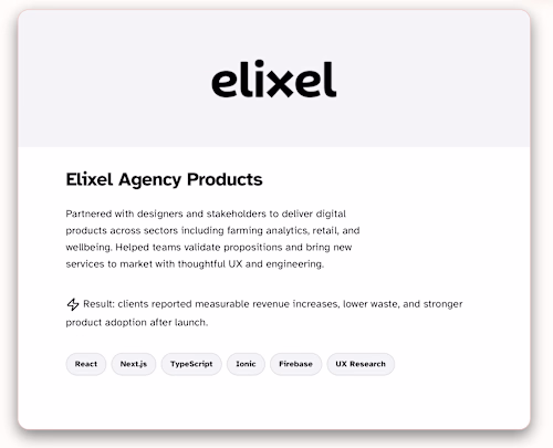 Elixel Agency Products