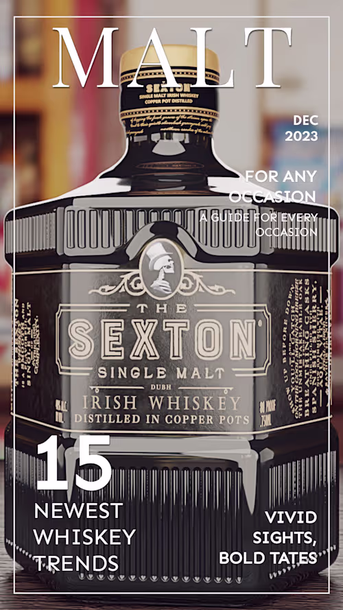 Sexton Malt Whiskey - Product Visualization
