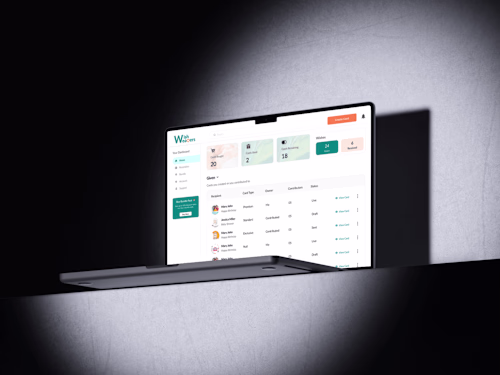 WishWeaver – Designed a website and dashboard for Celebrations