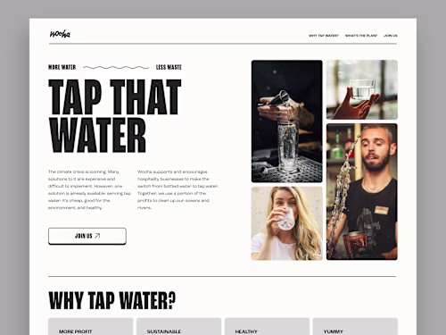 Wooha: Landing Page Design for a Charity