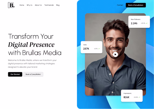 Case Study: Brullas Media's High-Converting SMMA Website Design