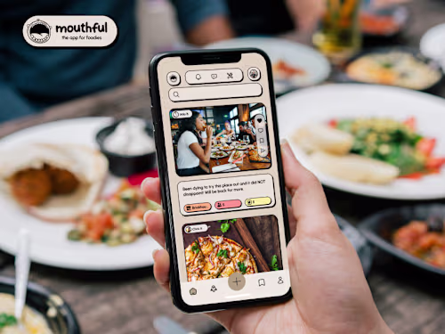 UI/UX Design for Mouthful a social media app (Product Design)