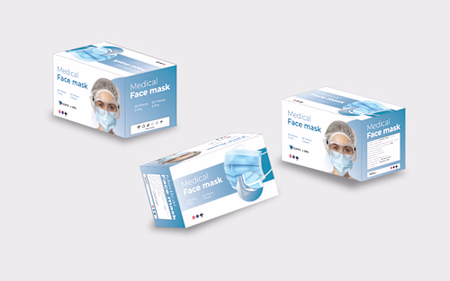 Packaging Design & Pattern Design | Medical Face Mask
