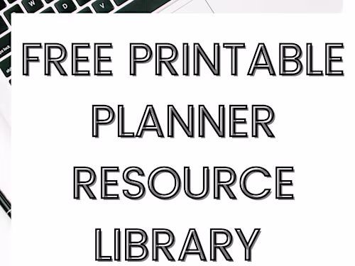 Free Printable Planner Inserts To Get Your Life Organized! 