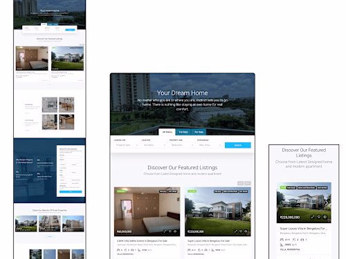 Real estate website with advanced search and multi agent support