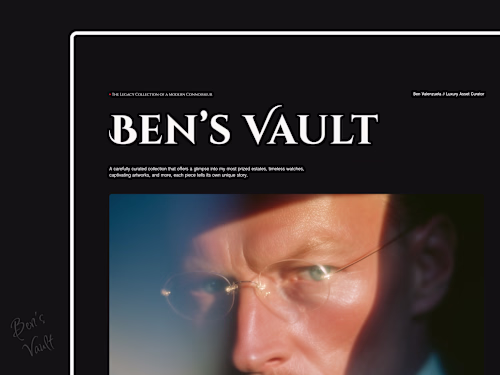 Ben's Vault: Digital Asset Portfolio Landing Page