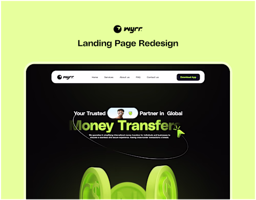 Wyrr Landing Page Redesign