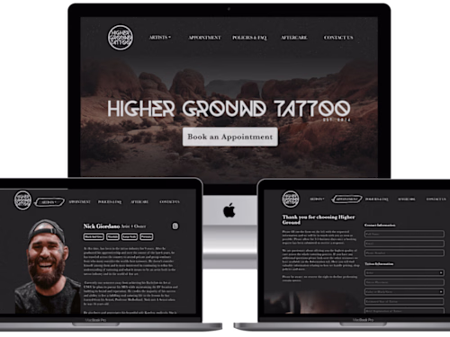 Higher Ground Tattoo: Website + Branding