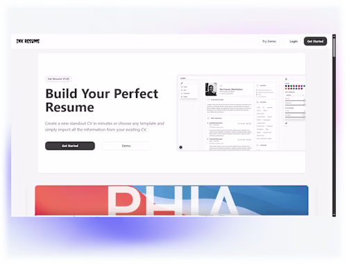 Ink Resume:Mordern Website 