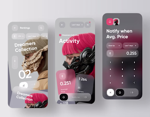 NFT Marketplace Mobile App Design