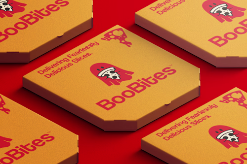 Custom Pizza Logo Design for BooBites