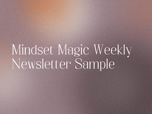 Weekly Newsletter Sample