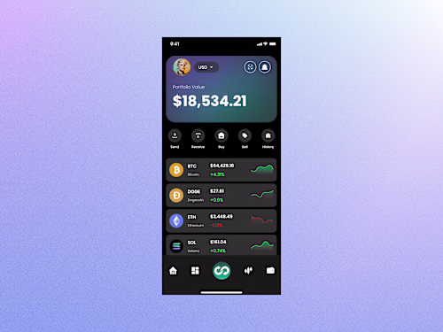 Flux: Cryptocurrency mobile app