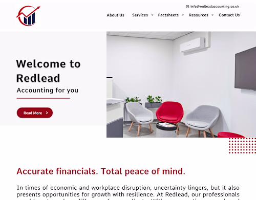 Accounting website Homepage on Behance
