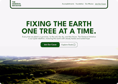 Hero Section for a climate control company.