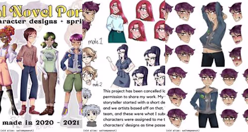 My Character Design Work for a Visual Novel