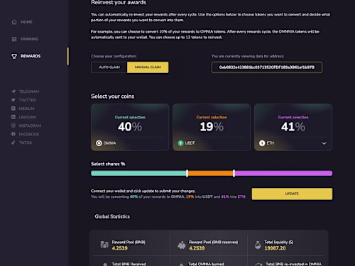 Omnia DeFi Dashboard