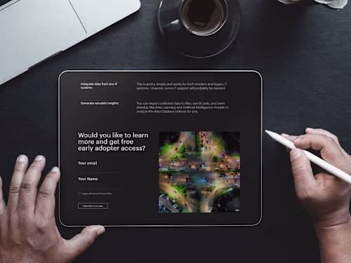 Landing page for IT project