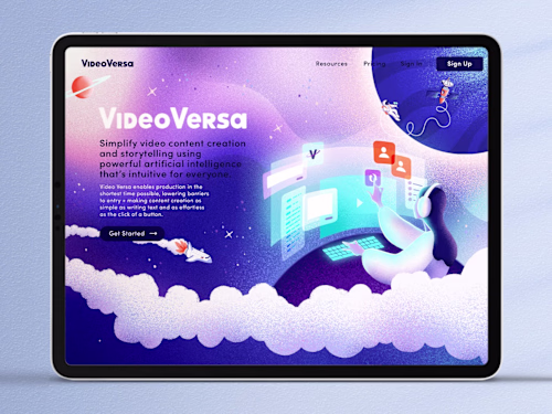 Cosmic Illustration, Brand + Web Design for an AI Tech Company
