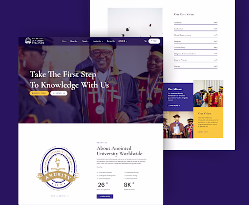 Anusity Worldwide-Website Design & Development, Content Creation