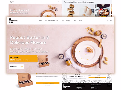 Custom Website Development for De Pindakaas Club