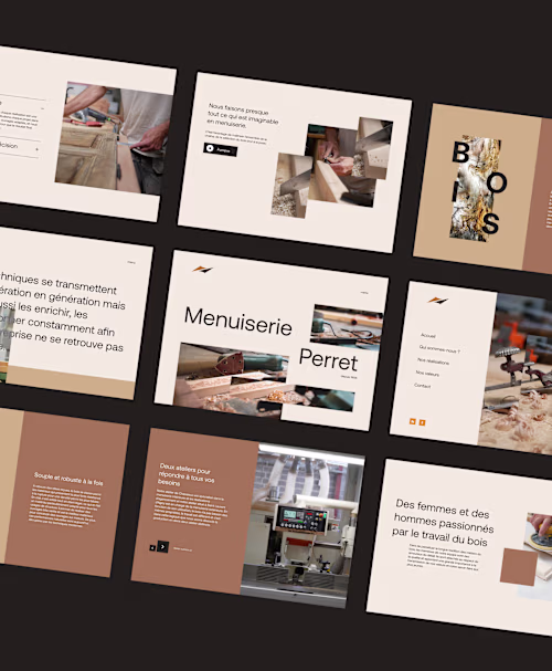 Responsive web development for Menuiserie Perret 