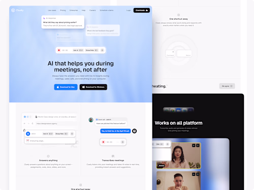 Cluely landing page