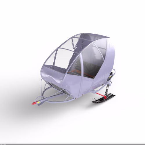 Snowmobile Sled 3d model