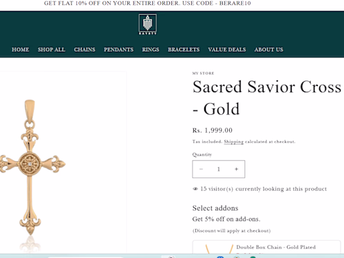 E-commerce Jewelry Store Using Shopify