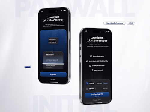 Paywall and Initial Screen Design