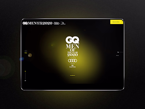 GQ Japan: GQ MOTY 2020 Event Website Design